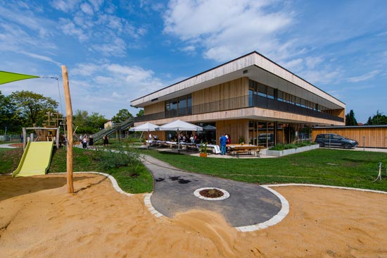 Großzügig, licht und funktional: Die neue Kita St. Stephan in Mindelheim ist für 149 Kinder ausgelegt.